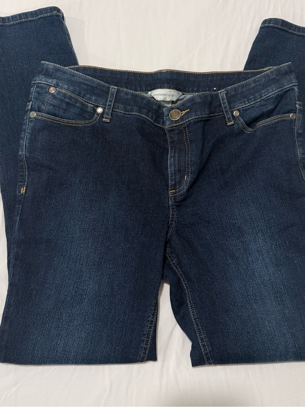 Christopher & Banks Dark Blue Straight Leg Jeans